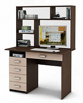 Компьютерный стол Лайт-4Я, 5Я с надстройкой в интернет-портале Алеана-Мебель
