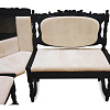Кухонный угловой диван из массива  Картрайд с художественной резьбой ВМК-Шале цвет: венге