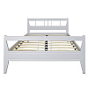 Кровать Елена 2 ВК-Шале цвет белый вид со стороны изножья
