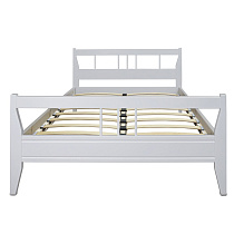 Кровать Елена 2 ВК-Шале цвет белый вид со стороны изножья