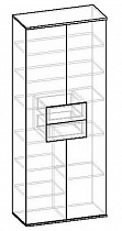 Схема шкафа распашного Мебелайн-3