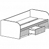 Детская кровать МДК 4.13 модуль 12.1 Корвет схема