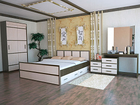 Спальня Сакура (комплект 3) в интернет-портале Алеана-Мебель
