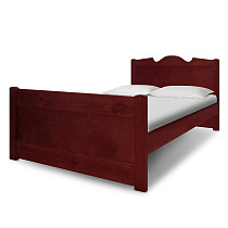 Кровать Дубрава ВМК-Шале цвет клен с постелью общий вид
