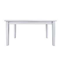 Обеденный стол Оскар ВМК-Шале в белом цвете вид с прямого ракурса
