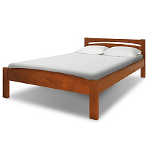 Кровать Ренессанс ВМК-Шале цвет груша общий вид с постелью