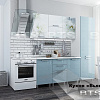 Кухня 2,1м Бьянка (голубые блестки/фотопечать) в интернет-портале Алеана-Мебель