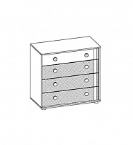 Комод 4 ящ МДК 4.13 модуль 120 Корвет схема