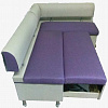 Кухонный уголок Поликс со спальным местом PLT серый + фиолетовый в разложенном виде