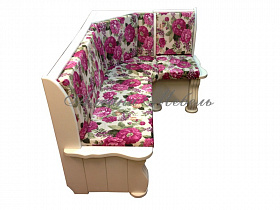 Кухонный диван из массива Розенлау угловой ВМК-Шале вид с боку