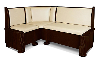 Кухонный диван из массива Розенлау угловой ВМК-Шале цвет: махагон