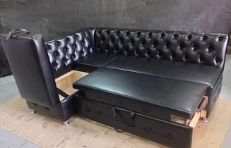 Кухонный угловой диван Монарх PLT просторы ящик откидной в бок