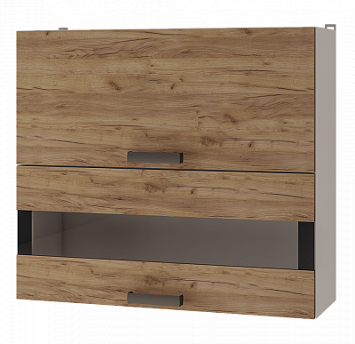 Шкаф настенный 8В3 с дверями горизонтальными Крафт в интернет-портале Алеана-Мебель