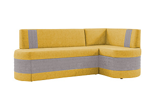 Кухонный диван Чикаго угловой Седьмая карета желтый + капучино